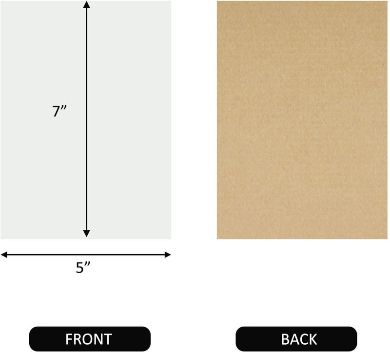 zmybcpack 200 Pack White Corrugated Cardboard Sheets 5x7 inch, Corrugated Cardboard Layer Pads Filler Insert Sheet Pads for Packing, Mailing, Crafts - Image 2